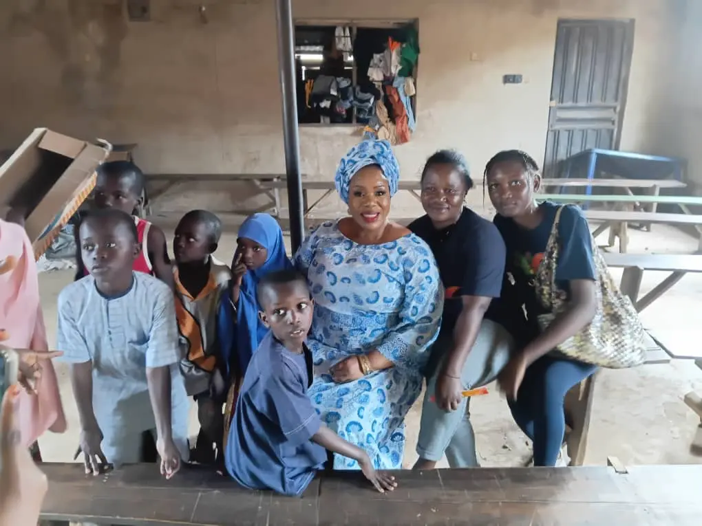 The Foundation's founder on site during a community outreach